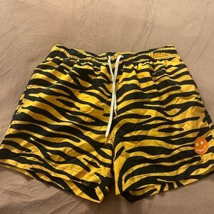 Zebra print swim trunks /shorts